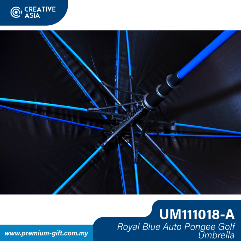 Royal Blue Auto Pongee Golf 27 Inch Umbrella UM111018-A