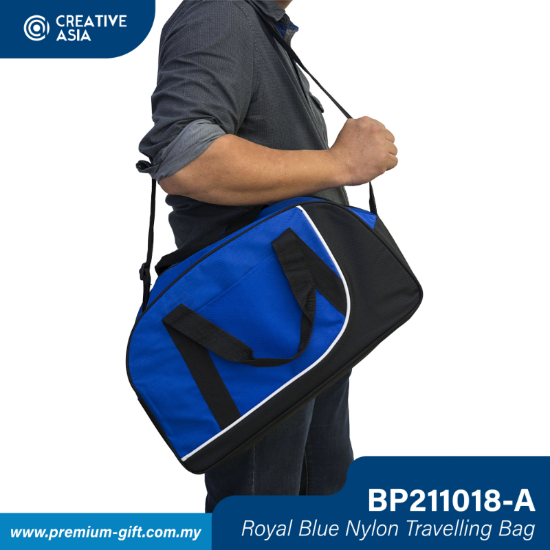 Royal Blue Nylon Travelling Bag 46.5cm(W) x 26.5cm(H) BP211018-A