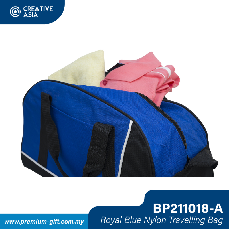 Royal Blue Nylon Travelling Bag 46.5cm(W) x 26.5cm(H) BP211018-A