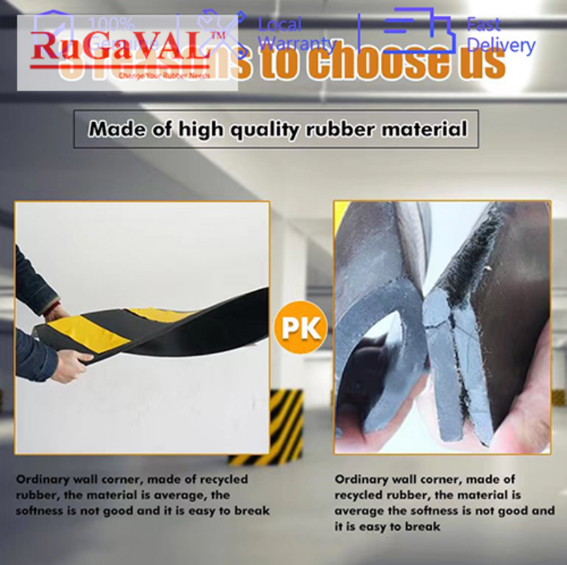 Rubber corner guards for walls | Commercial wall corner protectors | Heavy-duty corner guards for high-traffic areas | PVC corner guards for hospitals and hotels | Industrial wall protection guards