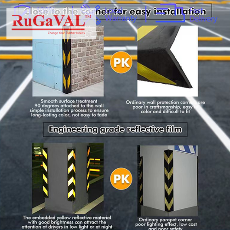 Rubber corner guards for walls | Commercial wall corner protectors | Heavy-duty corner guards for high-traffic areas | PVC corner guards for hospitals and hotels | Industrial wall protection guards