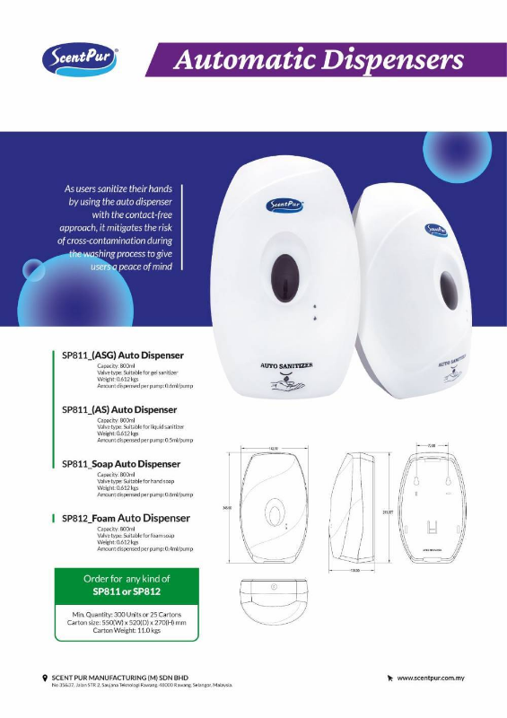 Scent Pur Automatic Hand Sanitizer Dispenser