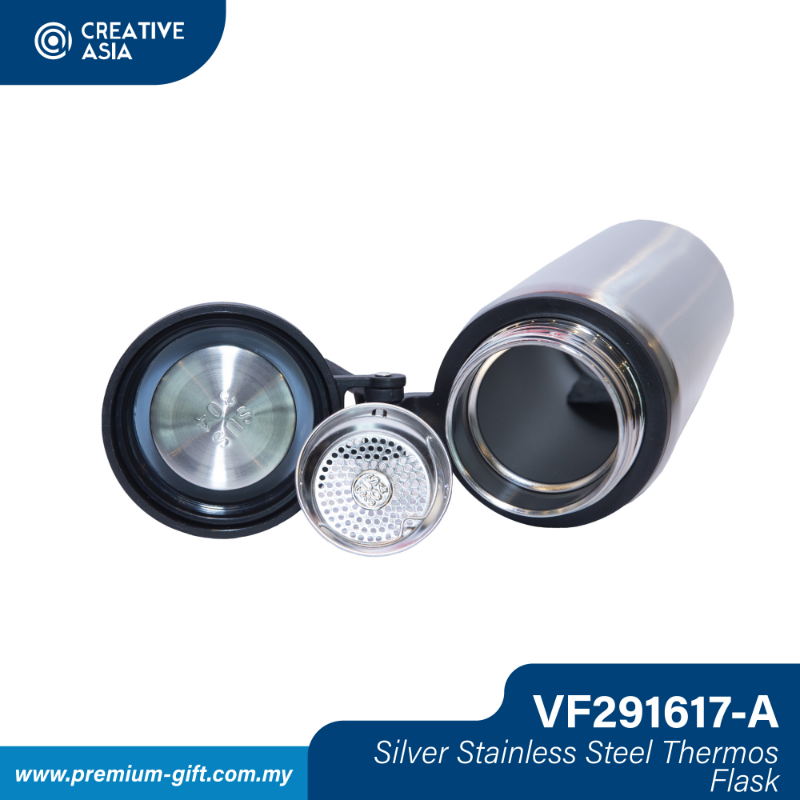Silver Stainless Steel Thermos Flask VF291617-A