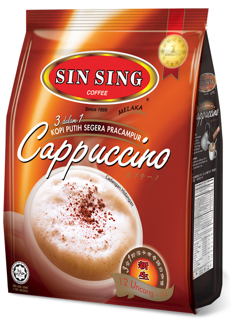 Sin Sing Cappuccino White Coffee 3 In 1