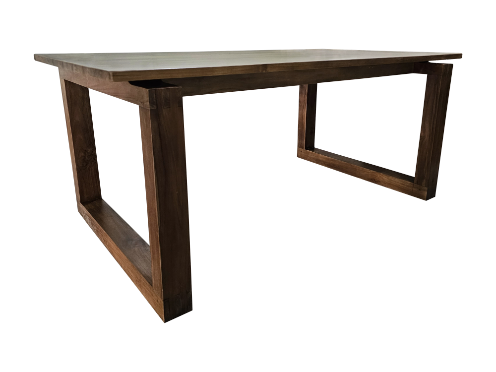 Solid Teak Wood Dining Table (Model 274 Straight U)