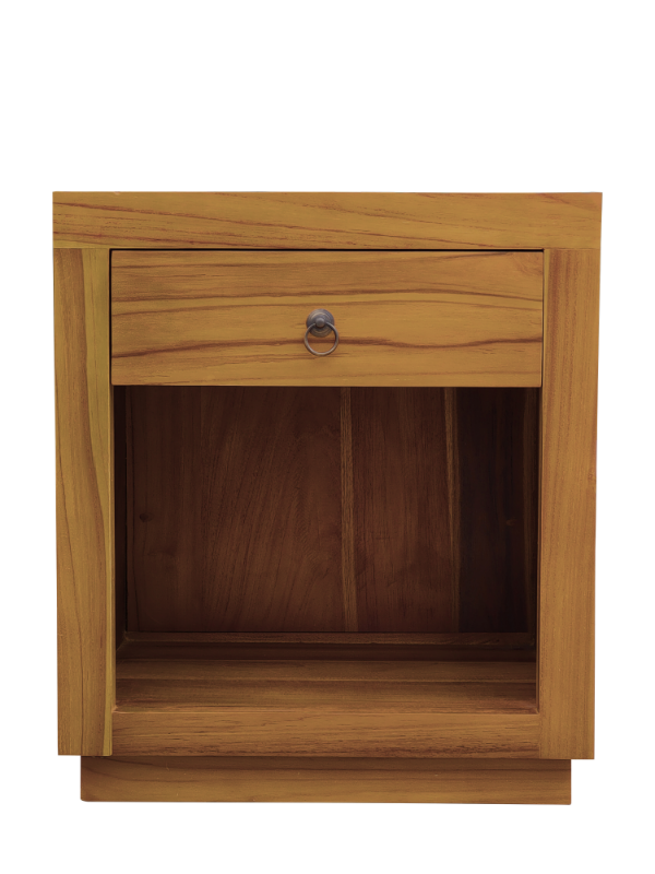 Solid Teak Wood Furniture 1 Drawer Bedside Table