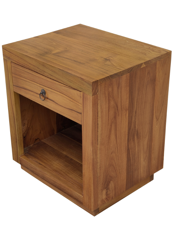 Solid Teak Wood Furniture 1 Drawer Bedside Table