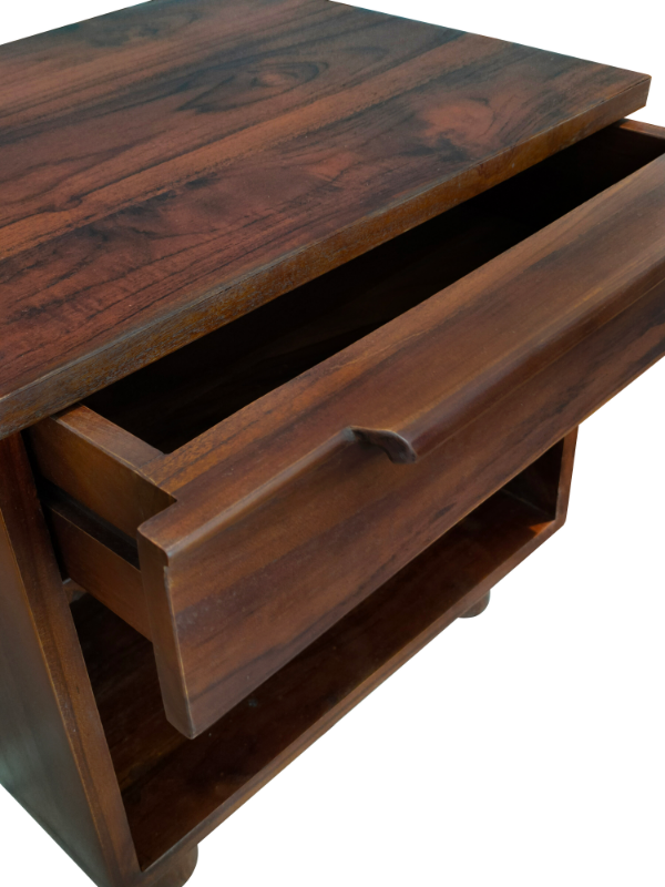 Solid Teak Wood Furniture 1 Drawer Bedside Table