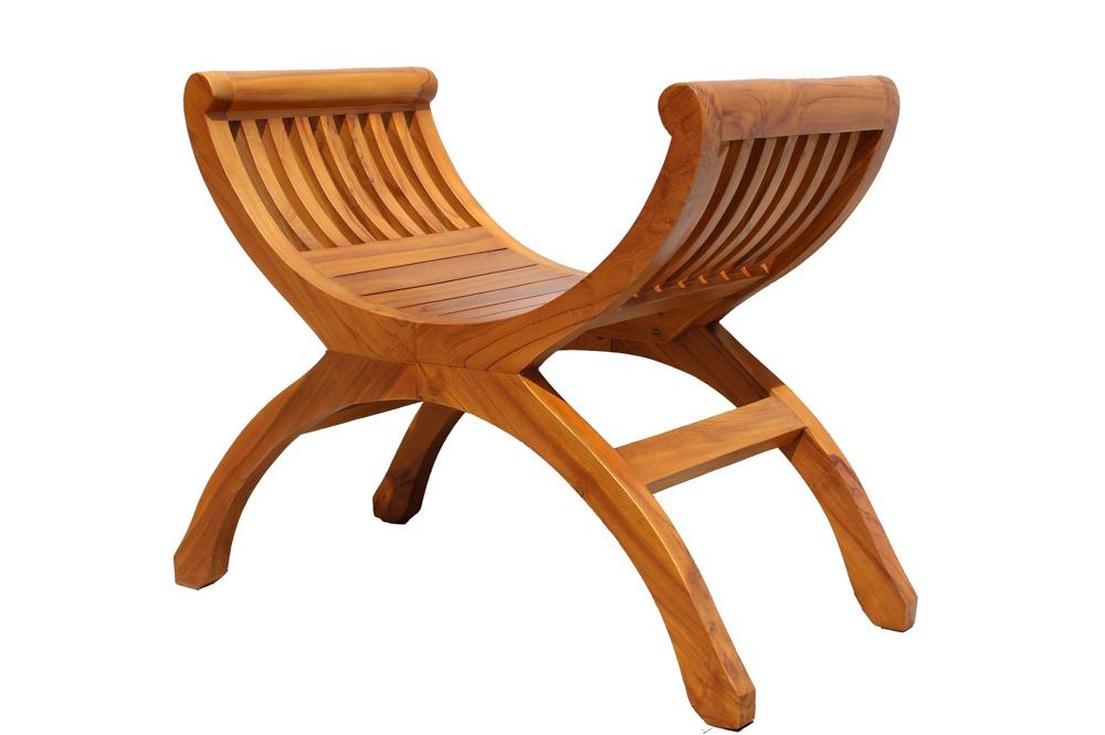 Solid Teak Wood Furniture 1 Seater Crab Stool
