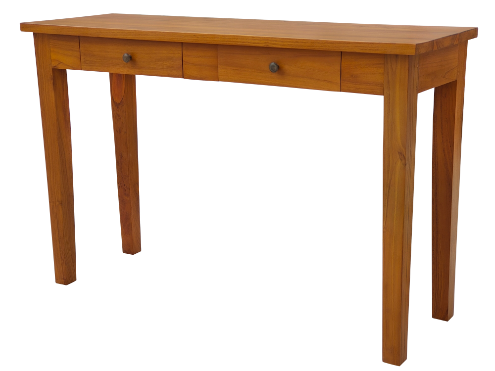 Solid Teak Wood Furniture 2 Drawers Console Table