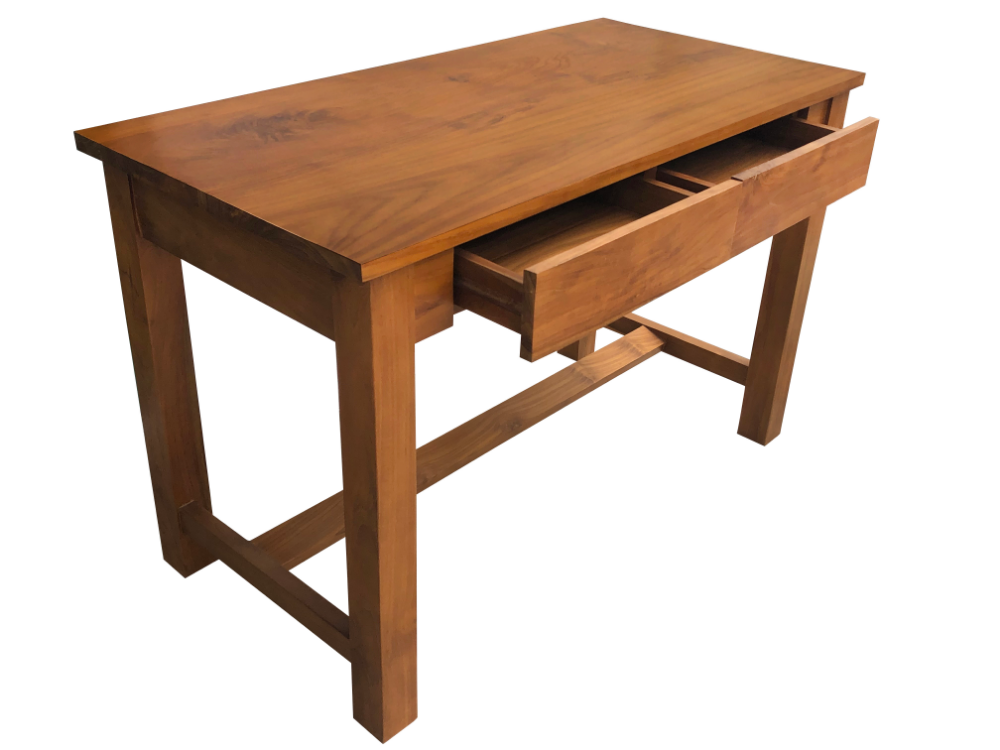 Solid Teak Wood Furniture 2 Drawers Study Table