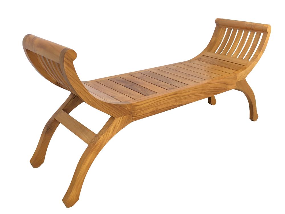 Solid Teak Wood Furniture 2 Seater Crab Stool