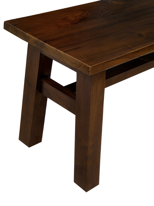 Solid Teak Wood Furniture 2 and 3 Seater Dark Walnut Bench