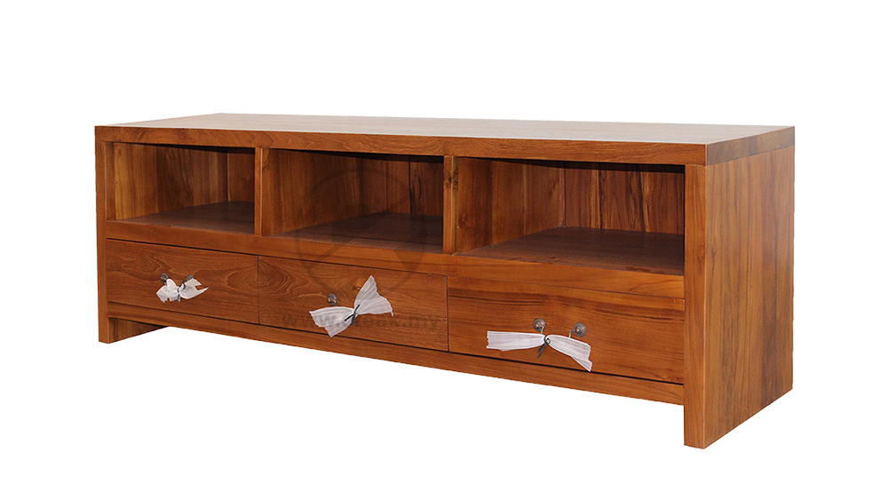 Solid Teak Wood Furniture 3 Drawers + 3 Shelves TV Selangor, Malaysia CT Teak