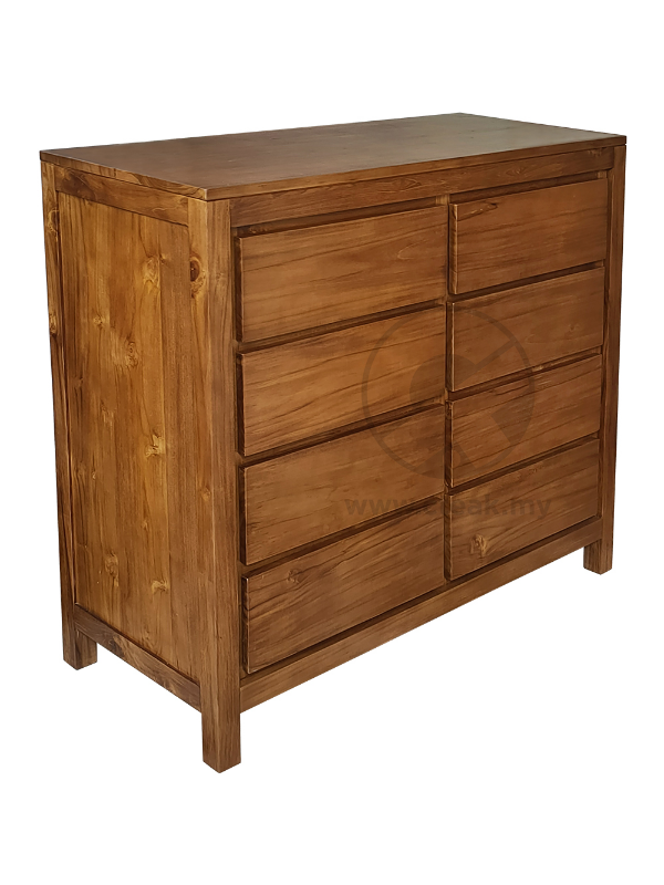Solid Teak Wood Furniture 8 Drawers Chest (Model 133)