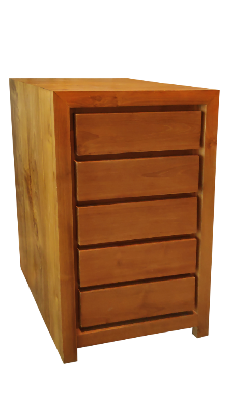 Solid Teak Wood Furniture Chest of 5 Drawers
