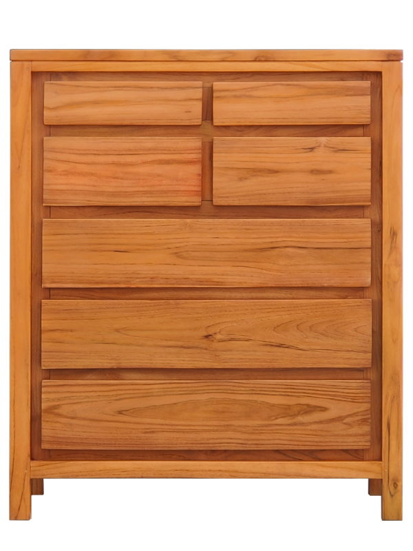 Solid Teak Wood Furniture Chest of 7 Drawers