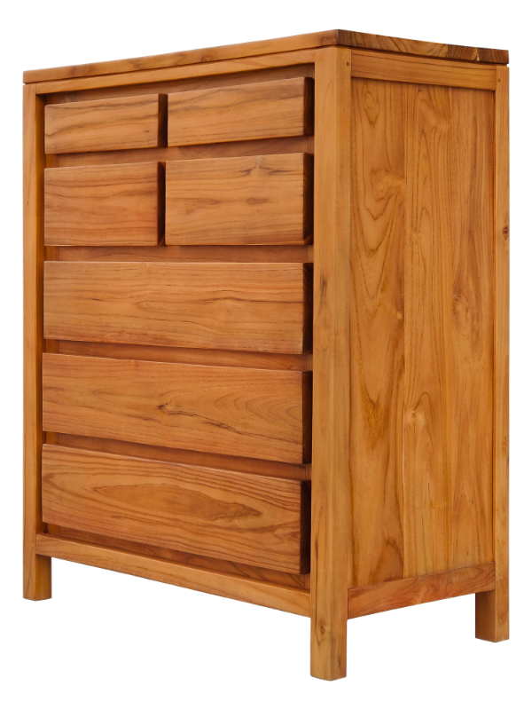 Solid Teak Wood Furniture Chest of 7 Drawers