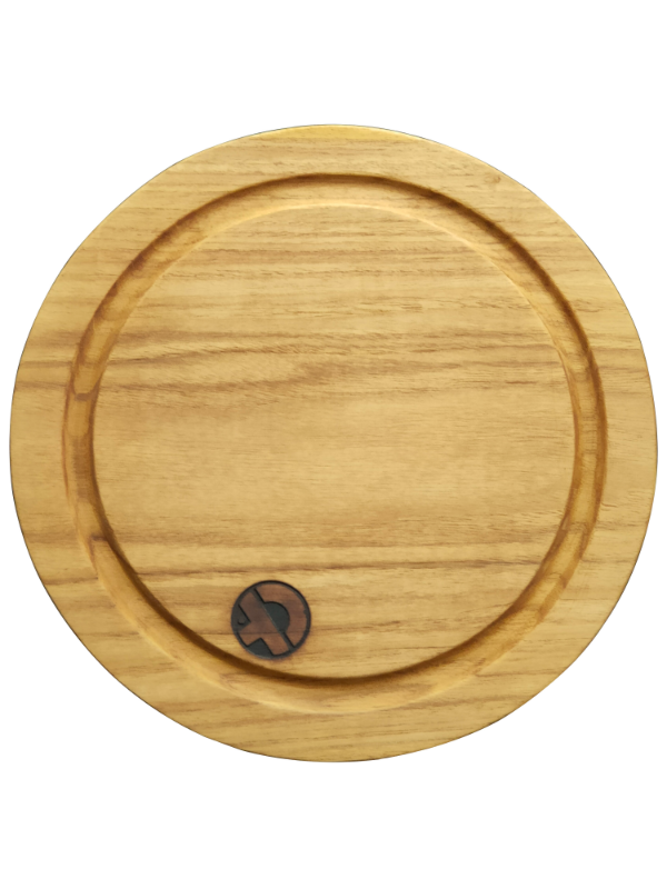 Solid Teak Wood Furniture Chopping Board (Round Thick) (Round in Single Piece of Wood)