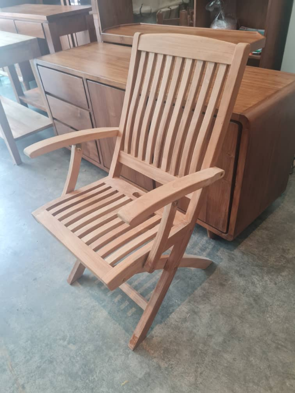 Solid Teak Wood Furniture Folding Arm Chair (Model 752)
