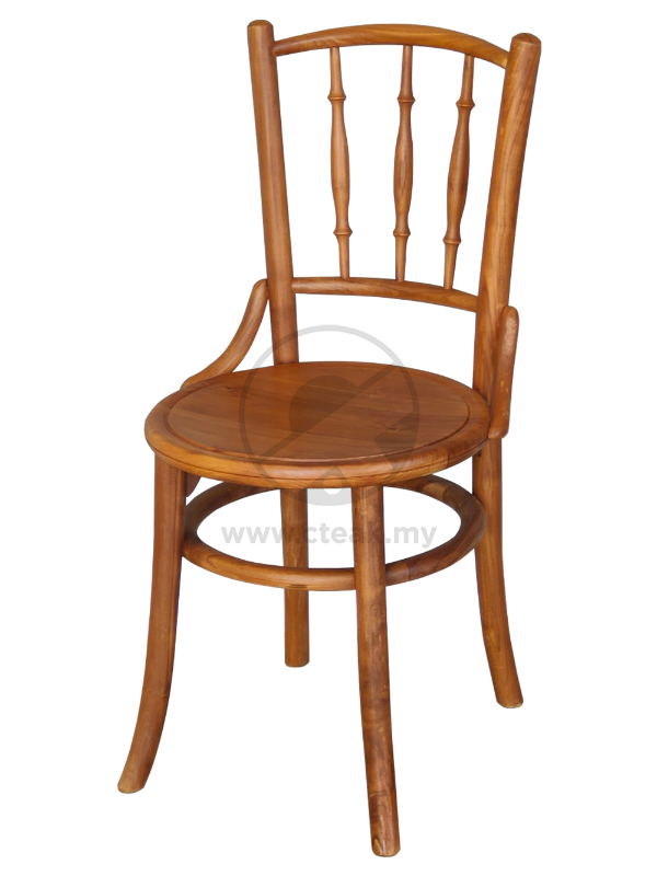 Solid Teak Wood Furniture Kopitiam Dining Chair (Brown)