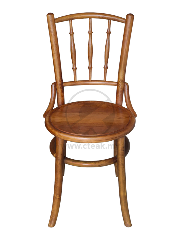 Solid Teak Wood Furniture Kopitiam Dining Chair (Brown)