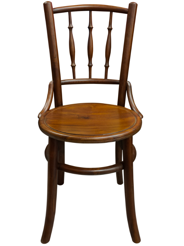 Solid Teak Wood Furniture Kopitiam Dining Chair (Dark Walnut Color)