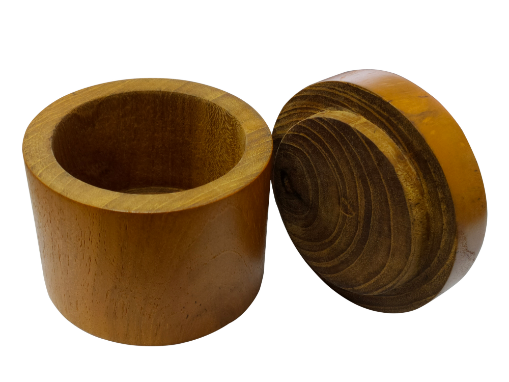 Solid Teak Wood Furniture Salt / Sugar Cup