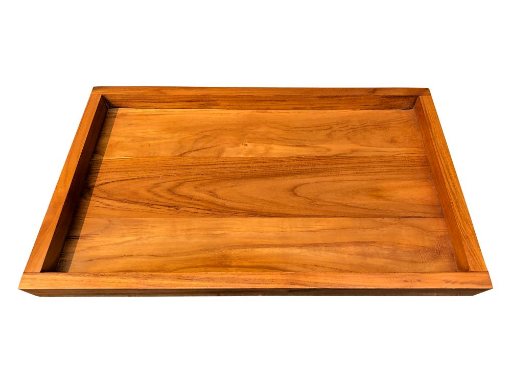 Solid Teak Wood Furniture Serving Tray (Rectangle)