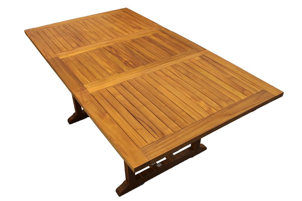 Solid Teak Wood Furniture Square Extendable Garden Table