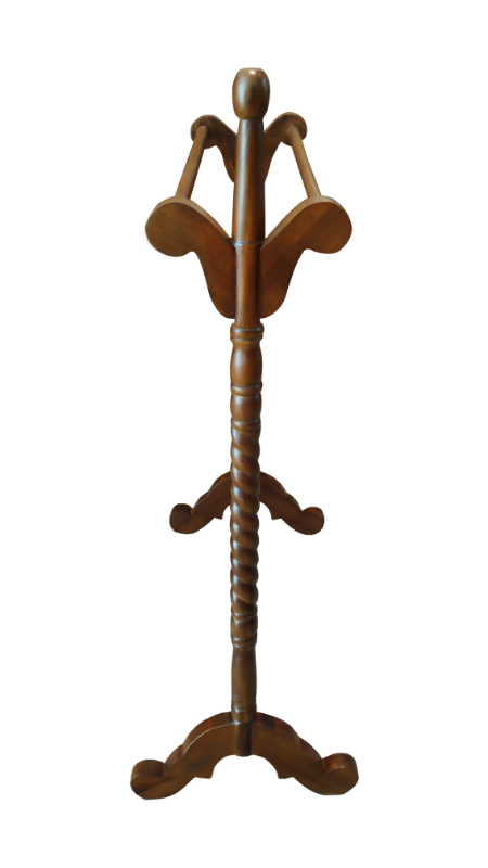Solid Teak Wood Furniture Twisted Towel Rack (Walnut)