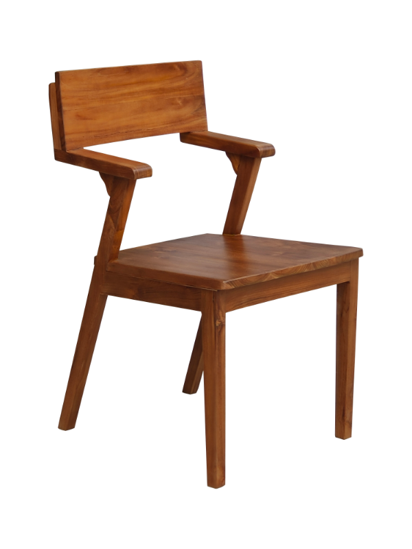 Solid Teak Wood Writing Chair Wooden Seat (MRCHR-737)