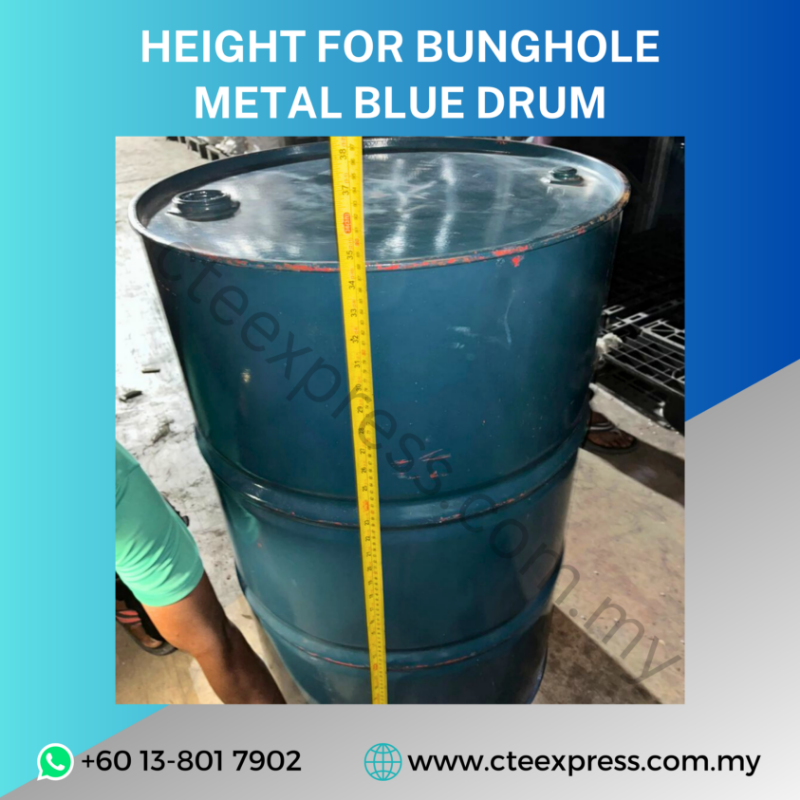 USED BUNGHOLE METAL BLUE DRUM - 200L
