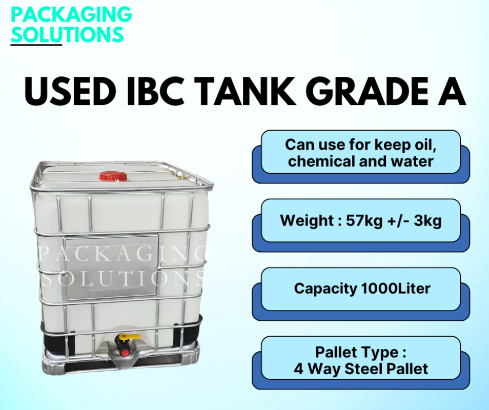 USED IBC TANK GRADE A 1000L Selangor Malaysia CTE Express Jumbo Bag IBC Tank Supplier