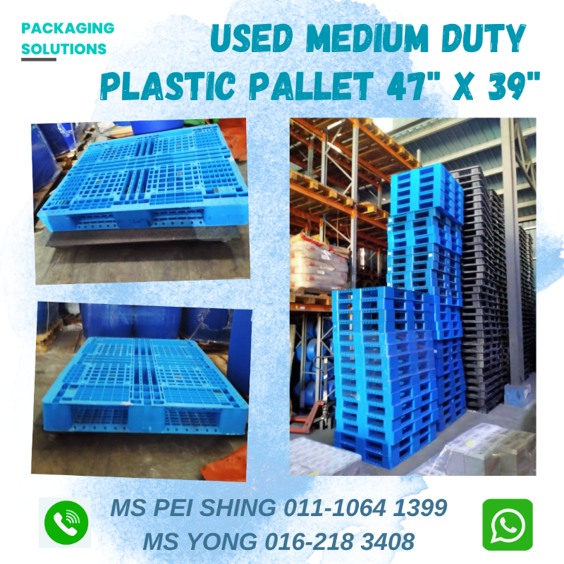 USED MEDIUM DUTY PLASTIC PALLET 47'' X 39'', Selangor, Malaysia - CTE ...