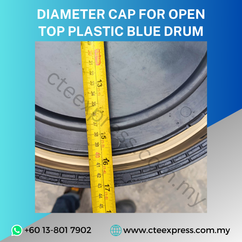 USED OPEN TOP PLASTIC BLUE DRUM - 120L