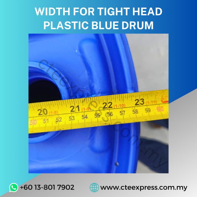 USED TIGHT HEAD PLASTIC BLUE DRUM - 200L