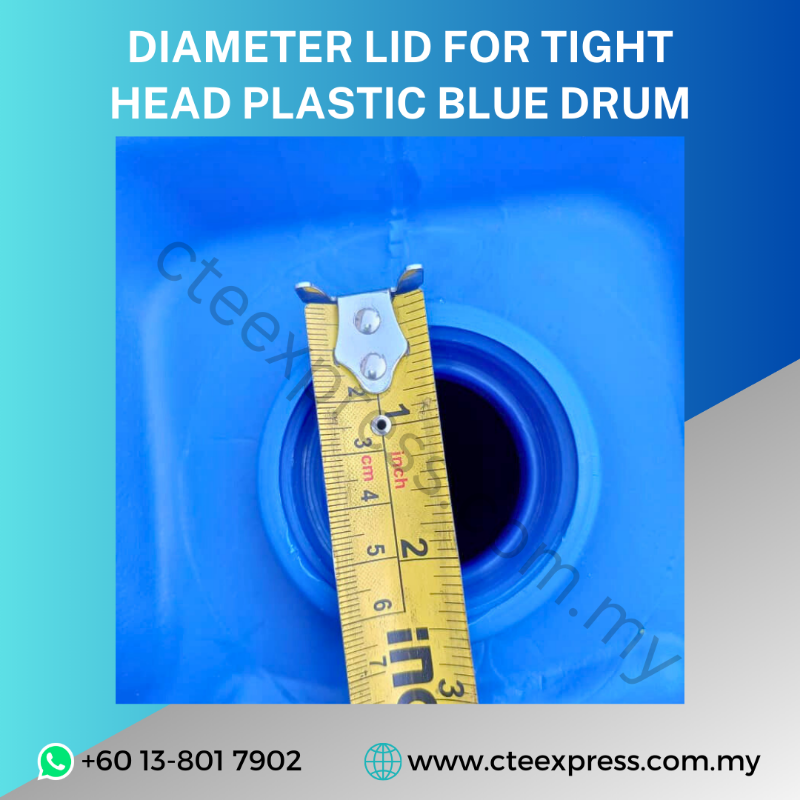 USED TIGHT HEAD PLASTIC BLUE DRUM - 200L