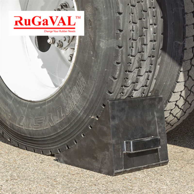 Urethane wheel chocks Selangor | Rubber coated wheel stops | Non-slip wheel chocks | Concave wheel chocks | High friction wheel blocks