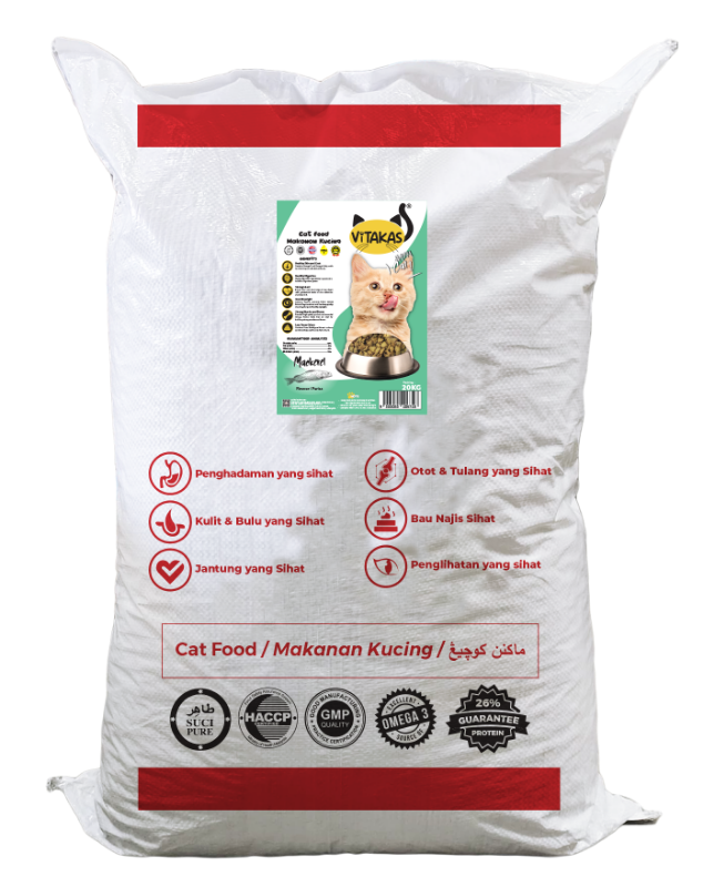 Vitakas Dry Cat Food 20kg - Mackerel