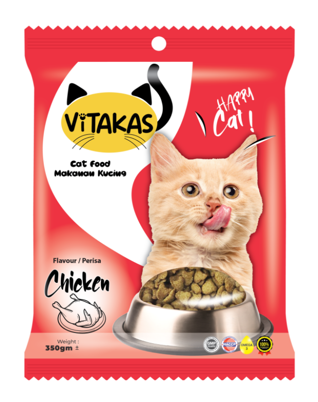 Vitakas Dry Cat Food 350gm - Chicken