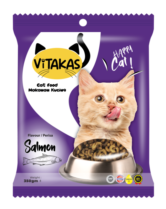 Vitakas Dry Cat Food 350gm - Salmon