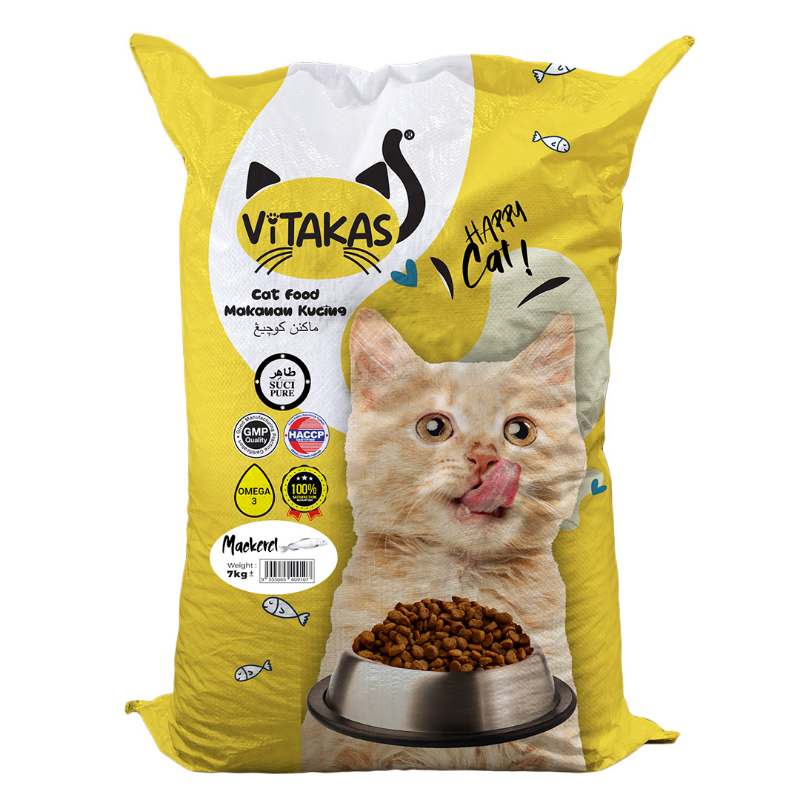 Vitakas Dry Cat Food 7kg - Mackerel