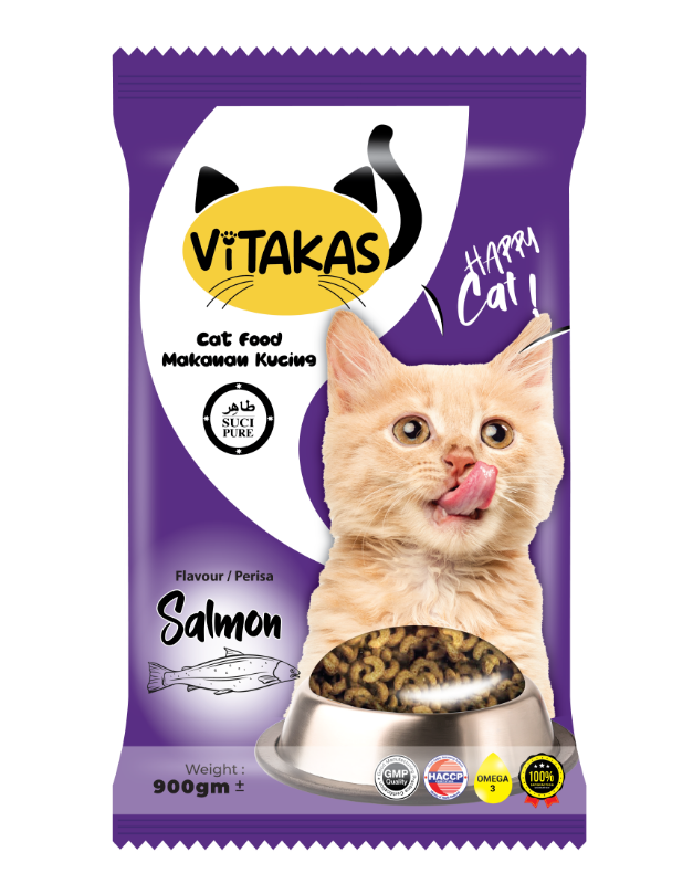 Vitakas Dry Cat Food 900gm - Salmon