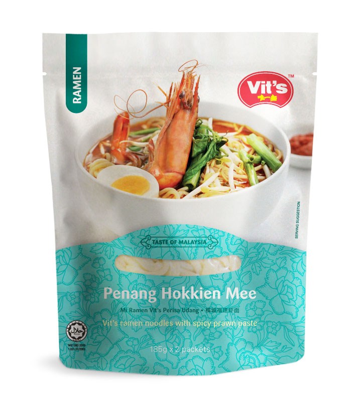 Vit's Instant Ramen Noodles Penang with Spicy Prawn Paste