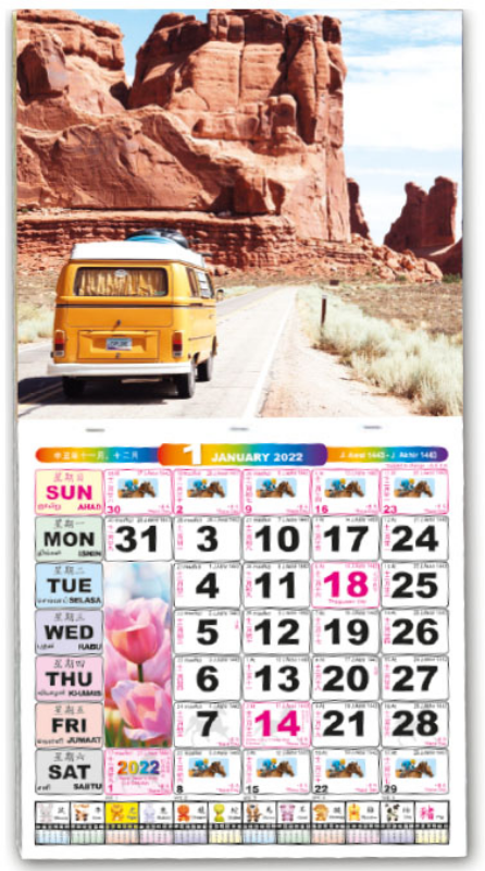 Wall Calendar - Racing Horse (In ream)