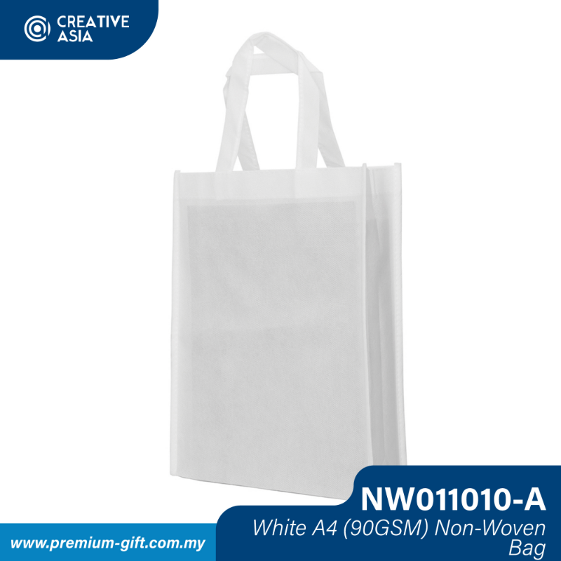 White A4 (90GSM) Non-Woven Bag 25.4cm(W) x 33cm(H) NW011010-A