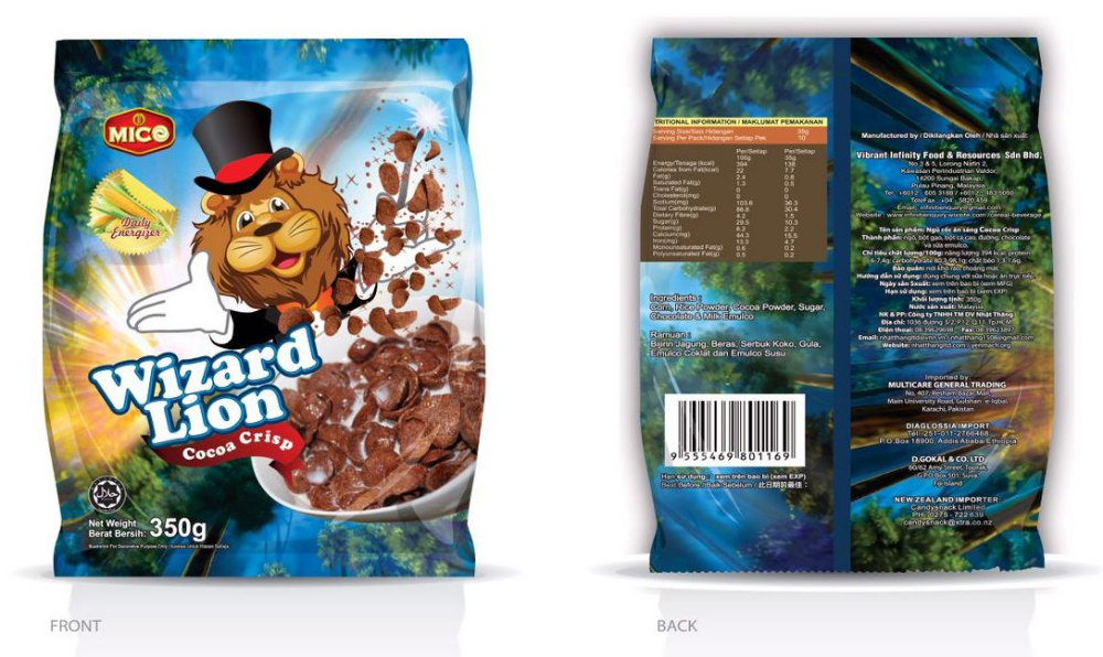 Wizard Lion Cocoa Crisps 350G/700G