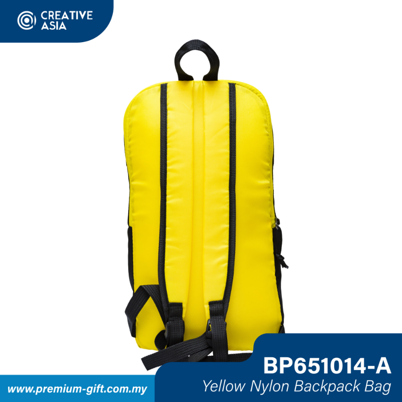 Yellow Nylon Basic Backpack Bag BP651014-A