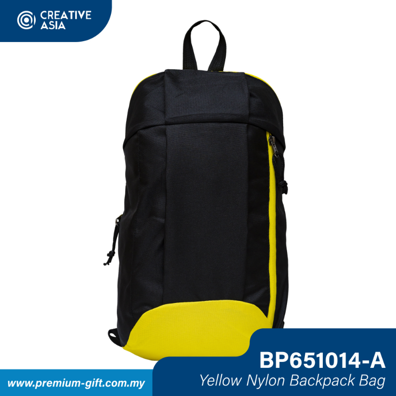 Yellow Nylon Basic Backpack Bag BP651014-A